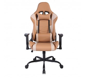 EXPLOR GAMING ARMCHAIR DESK FABRIC MOCCA METAL GREZ METAL 50x71xΗ135cm 2