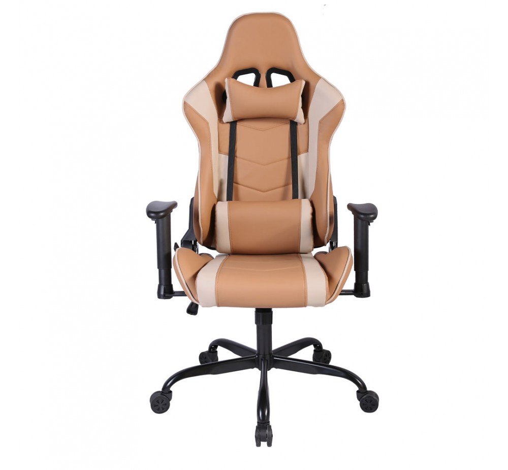 EXPLOR GAMING ARMCHAIR DESK FABRIC MOCCA METAL GREZ METAL 50x71xΗ135cm