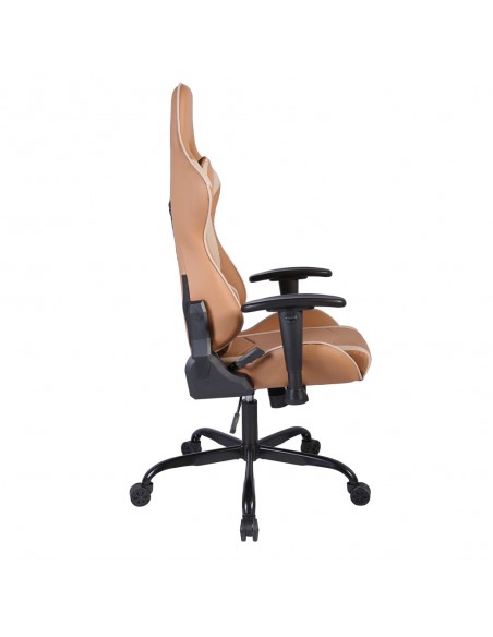 EXPLOR GAMING ARMCHAIR DESK FABRIC MOCCA METAL GREZ METAL 50x71xΗ135cm