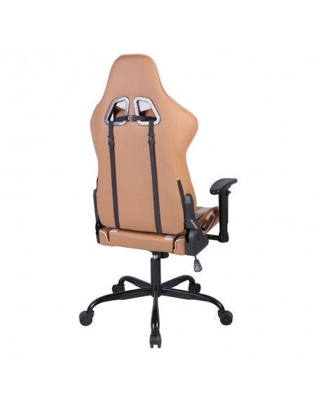 EXPLOR GAMING ARMCHAIR DESK FABRIC MOCCA METAL GREZ METAL 50x71xΗ135cm