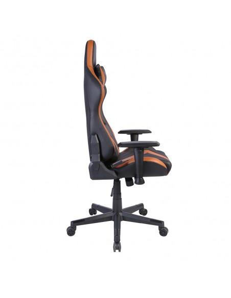 DYSKORD GAMING ARMCHAIR DESK FABRIC BLACK NYLON CAMEL METAL 50x74xH137cm