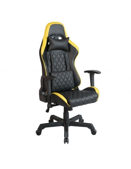 RANGER GAMING ARMCHAIR DESK FABRIC BLACK NYLON YELLOW METAL 52x74xH138cm