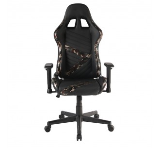 DYSKORD GAMING ARMCHAIR DESK FABRIC BLACK WITH PATTERN NYLON METAL 50x74xH137cm 2