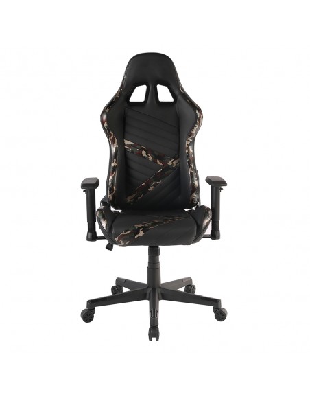 DYSKORD GAMING ARMCHAIR DESK FABRIC BLACK WITH PATTERN NYLON METAL 50x74xH137cm