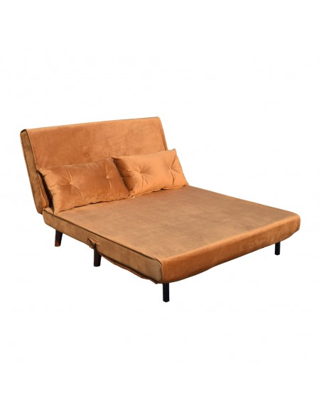 FALCON SOFA BED 2SEAT FOLDING FABRIC CAMEL E1 PRC