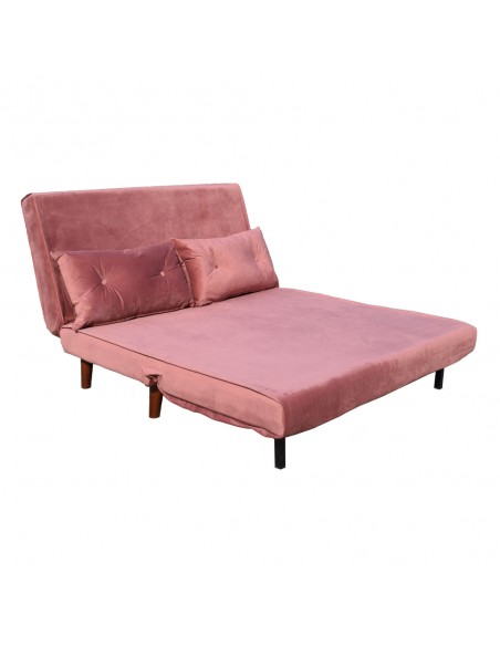 FALCON SOFA BED 2SEAT FOLDING FABRIC DUSTY PINK E1 PRC