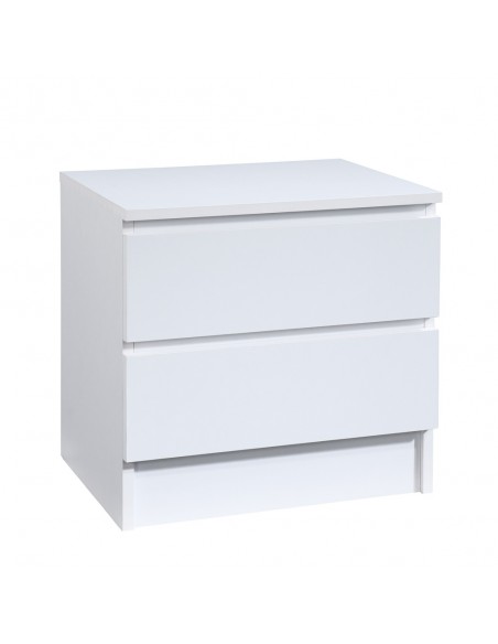 POLO NIGHTSTAND 2DRAWERS WHITE 45x35,5xH45cm