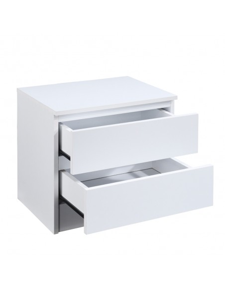 POLO NIGHTSTAND 2DRAWERS WHITE 45x35,5xH45cm
