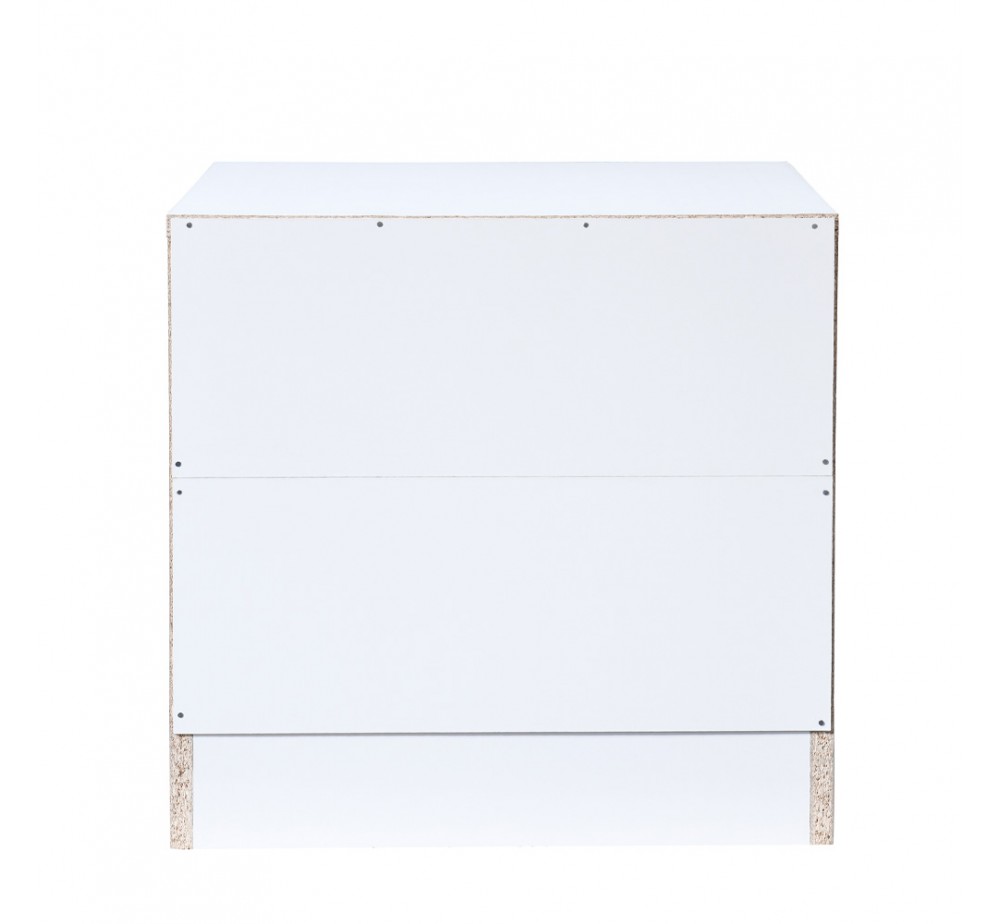 POLO NIGHTSTAND 2DRAWERS WHITE 45x35,5xH45cm