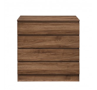 POLO COMMODE 4DRAWERS CHIPBOARD WITH MELAMINE CARTA WALNUT E1 MY 2