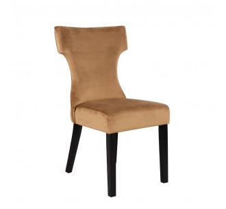 TORRO CHAIR FABRIC GOLD WOOD BLACK