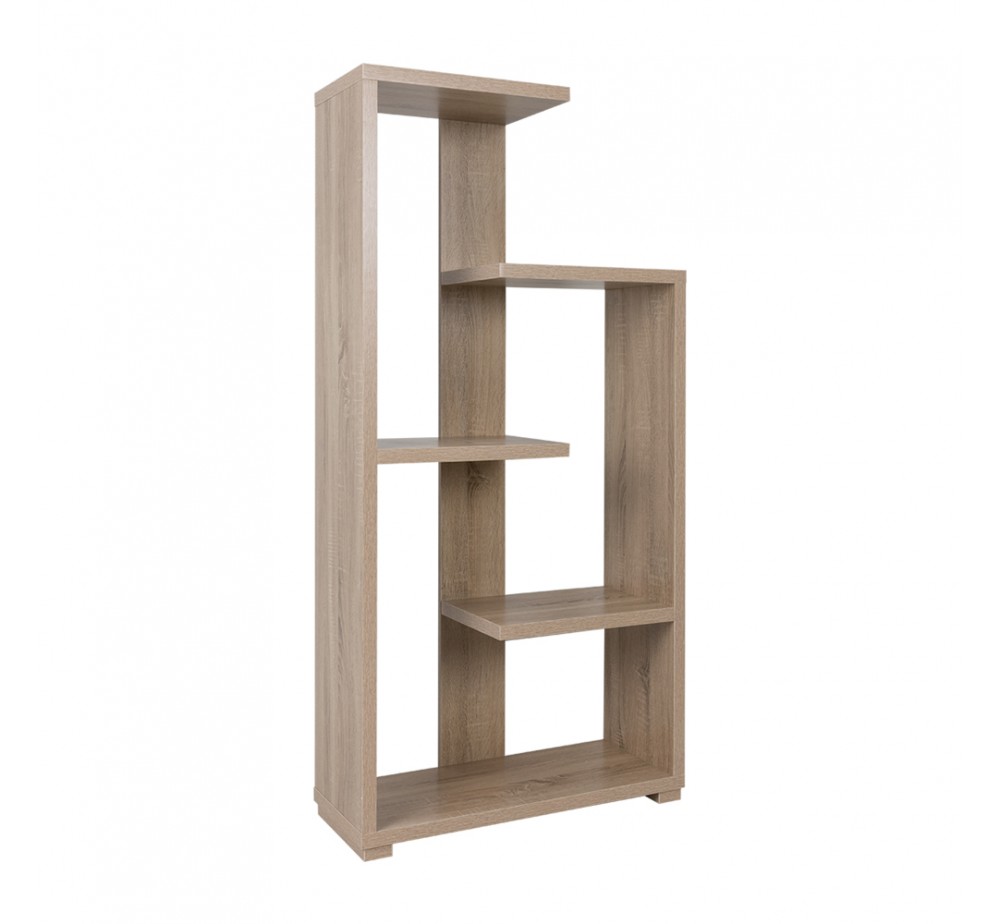 MEZZO BOOKCASE HONEYCOMB SONOMA CHIPBOARD WITH MELAMINE 79x29xH160cm