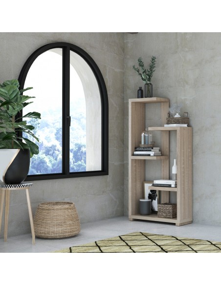MEZZO BOOKCASE HONEYCOMB SONOMA CHIPBOARD WITH MELAMINE 79x29xH160cm