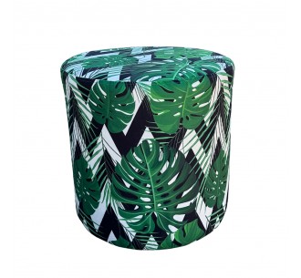 NOMADS STOOL GREEN WITH PATTERN 38x38xH38cm