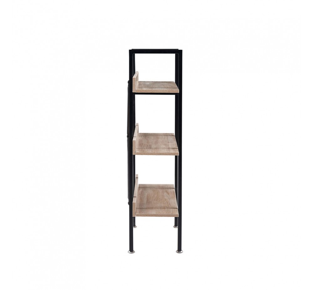 HORIZON BOOKCASE 3SHELVES CHIPBOARD WITH MELAMINE SONOMA BLACK 120x28xH106cm