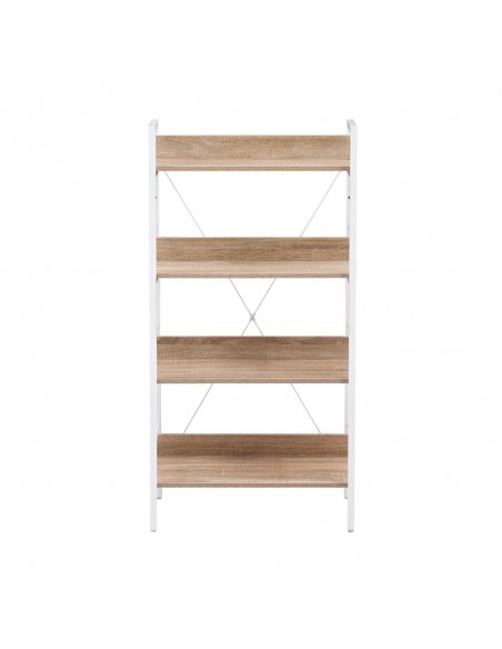 ONE STEP UP BOOKCASE 4SHELVES CHIPBOARD WITH MELAMINE SONOMA WHITE 60x35xH117cm