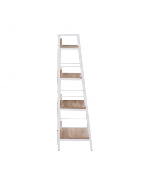 ONE STEP UP BOOKCASE 4SHELVES CHIPBOARD WITH MELAMINE SONOMA WHITE 60x35xH117cm