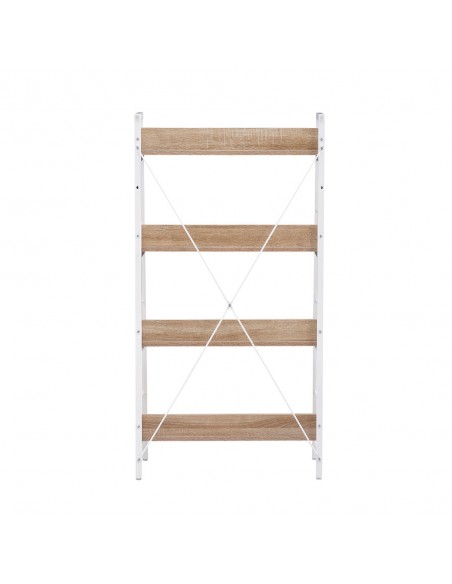 ONE STEP UP BOOKCASE 4SHELVES CHIPBOARD WITH MELAMINE SONOMA WHITE 60x35xH117cm