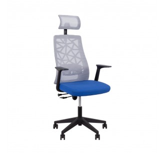 VITRIO ARMCHAIR DESK FABRIC GREY BLUE 63x59xH127cm
