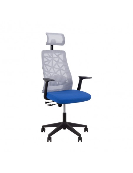 VITRIO ARMCHAIR DESK FABRIC GREY BLUE 63x59xH127cm