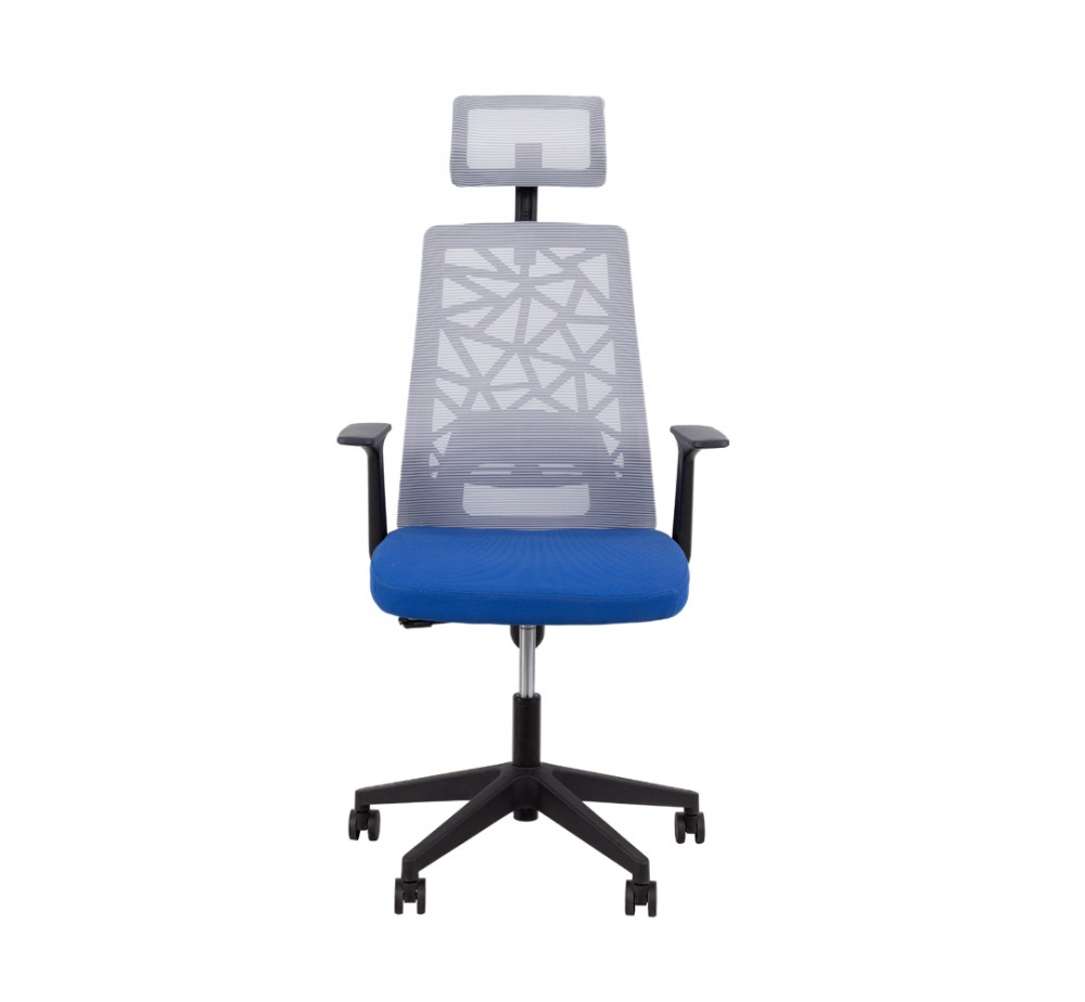 VITRIO ARMCHAIR DESK FABRIC GREY BLUE 63x59xH127cm