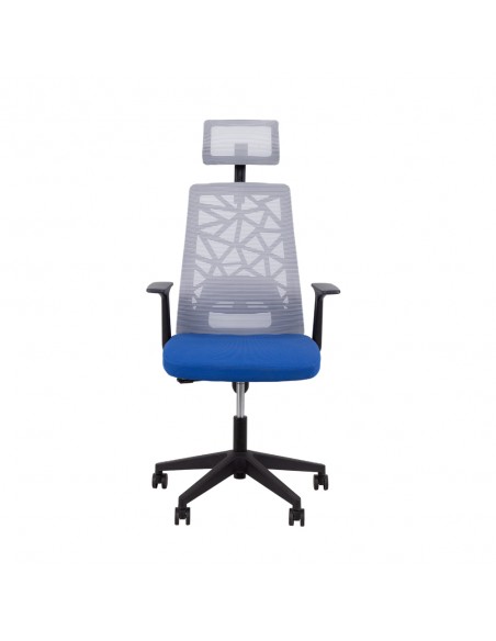 VITRIO ARMCHAIR DESK FABRIC GREY BLUE 63x59xH127cm