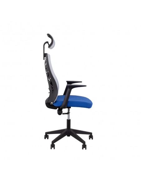 VITRIO ARMCHAIR DESK FABRIC GREY BLUE 63x59xH127cm