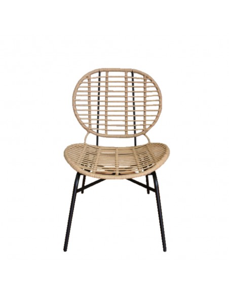 FOREST CHAIR PE WOVEN NATURAL BLACK 59x63xH87cm
