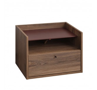 MARSALA NIGHTSTAND 1DOOR 1SHELF WALNUT 64x45xH45cm