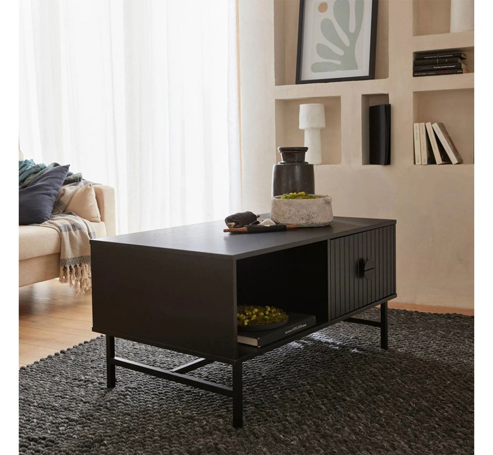 KIMONO COFFEE TABLE 1ΣΥΡΤΑΡΙ ΜΑΥΡΟ 100x59xH50,2cm