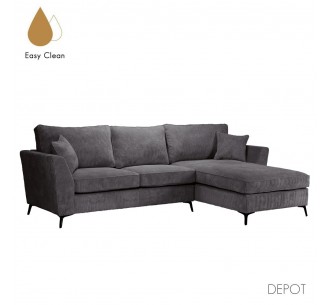 BOEL SOFA CORNER RIGHT GREY 280x170xH92cm