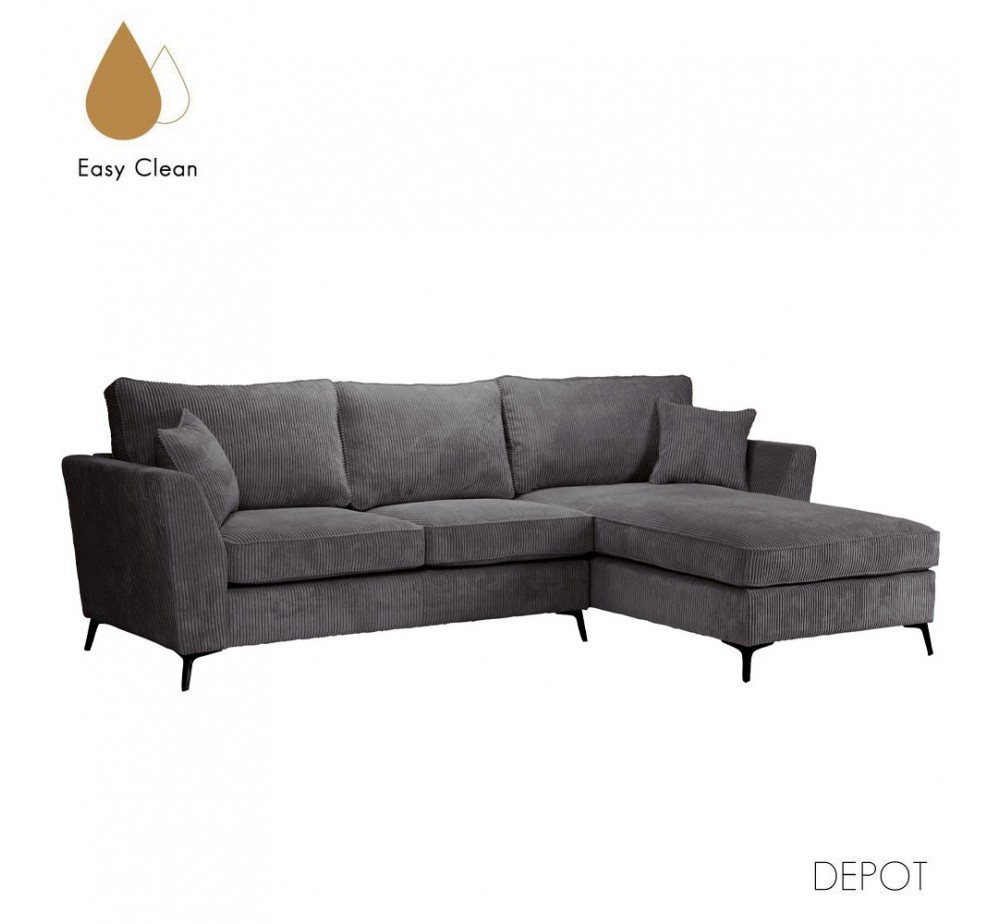 BOEL SOFA CORNER RIGHT GREY 280x170xH92cm