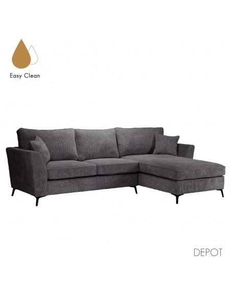 BOEL SOFA CORNER RIGHT GREY 280x170xH92cm