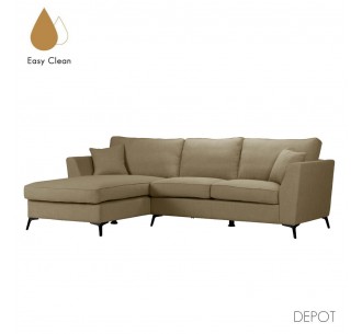 BOEL SOFA CORNER LEFT BEIGE 280x170xH92cm