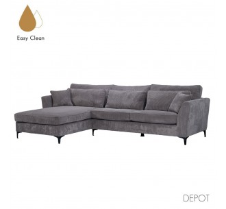 FOREVER SOFA CORNER LEFT GREY 316x185xH92cm