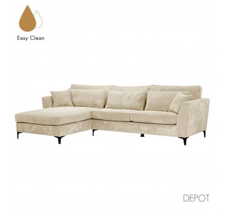 FOREVER SOFA CORNER LEFT BEIGE 316x185xH92cm