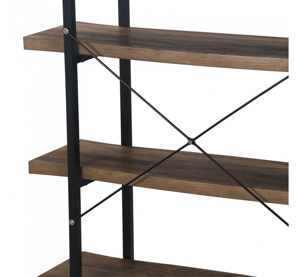 BRICK-URBAN ΒΙΒΛΙΟΘΗΚΗ ΚΑΡΥΔΙ ΜΑΥΡΟ 105x32xH140cm