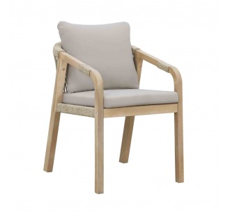 TERRAZZO ARMCHAIR WOOD ACACIA BEIGE 66x55xH75cm