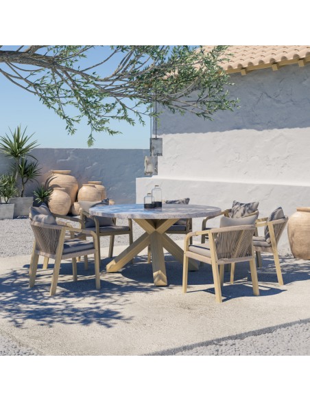 TERRAZZO ΠΟΛΥΘΡΟΝΑ BEIGE 66x55xH75cm