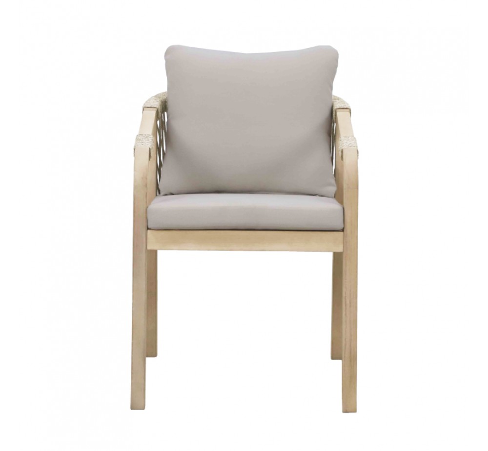 TERRAZZO ARMCHAIR WOOD ACACIA BEIGE 66x55xH75cm