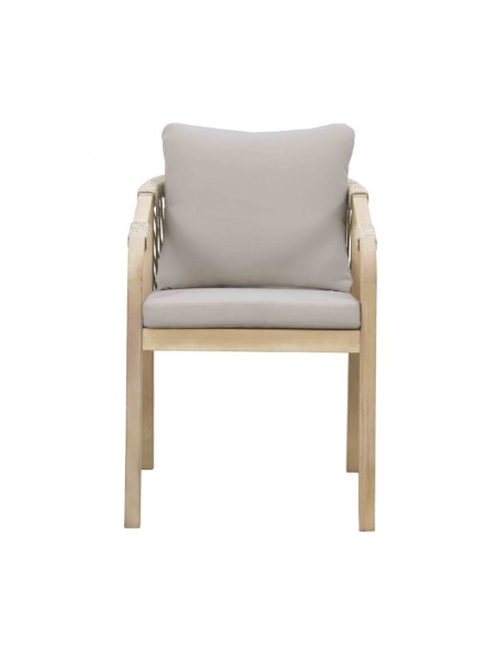 TERRAZZO ARMCHAIR WOOD ACACIA BEIGE 66x55xH75cm