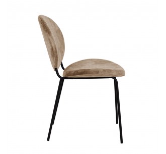 BEETLE CHAIR FABRIC BROWN GOLD METAL 2