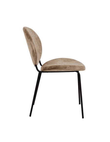BEETLE CHAIR FABRIC BROWN GOLD METAL