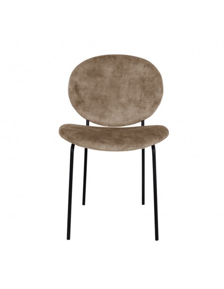 BEETLE CHAIR FABRIC BROWN GOLD METAL