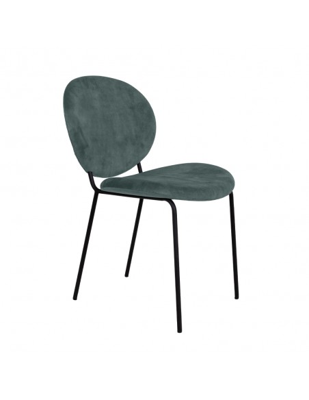 BEETLE CHAIR FABRIC WATER GREEN METAL