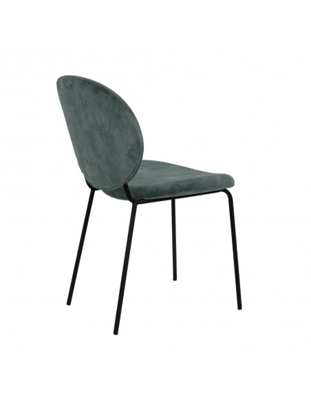 BEETLE CHAIR FABRIC WATER GREEN METAL