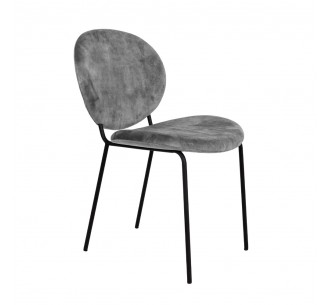 BEETLE CHAIR FABRIC SILVER METAL