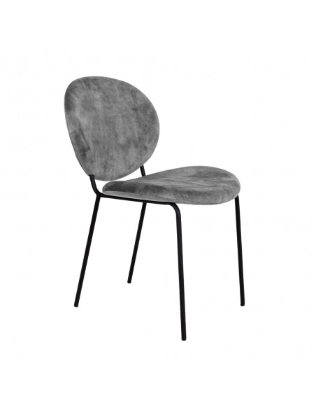 BEETLE CHAIR FABRIC SILVER METAL