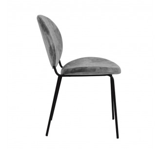 BEETLE CHAIR FABRIC SILVER METAL 2