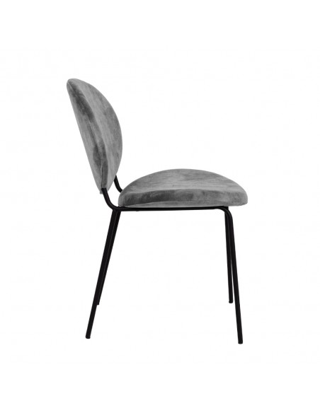 BEETLE CHAIR FABRIC SILVER METAL